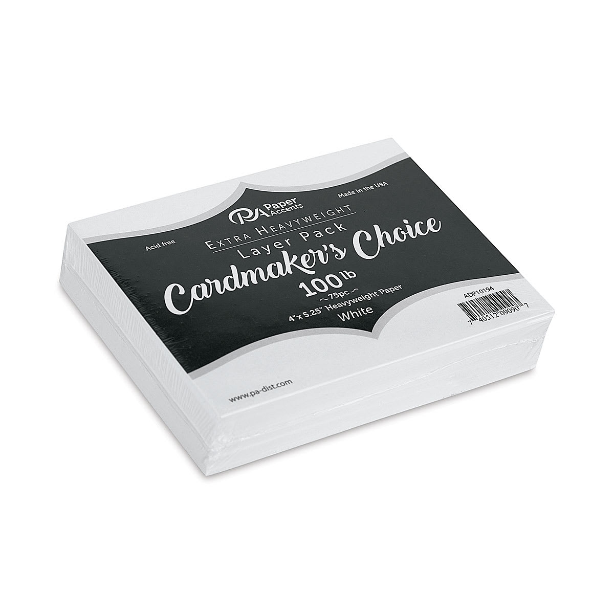 Paper Accents Cardmaker's Choice Cardstock Pack - Angled view of 75 pc package of Cardstock