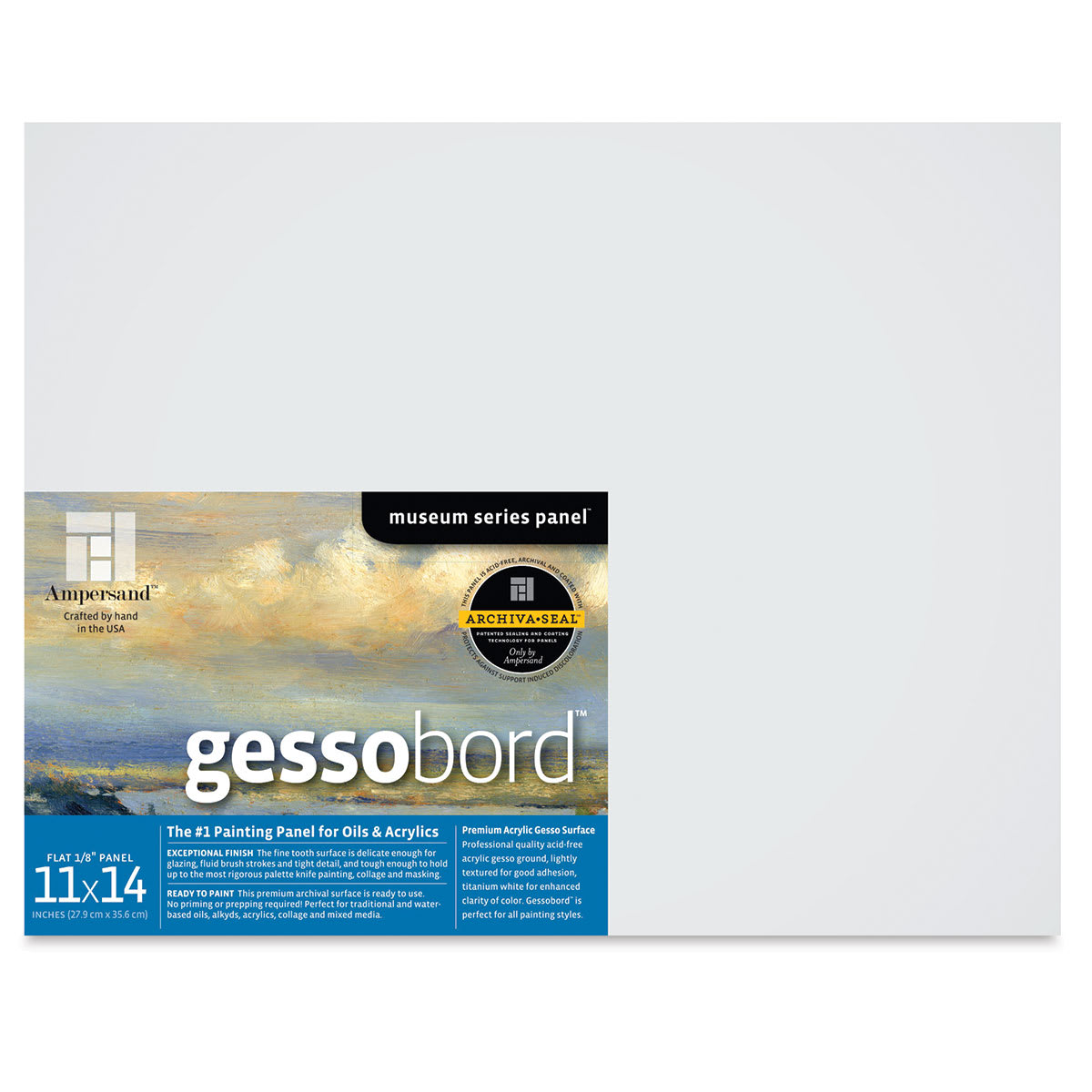Ampersand Gessobord - 11'' x 14'', 1/8'' Flat