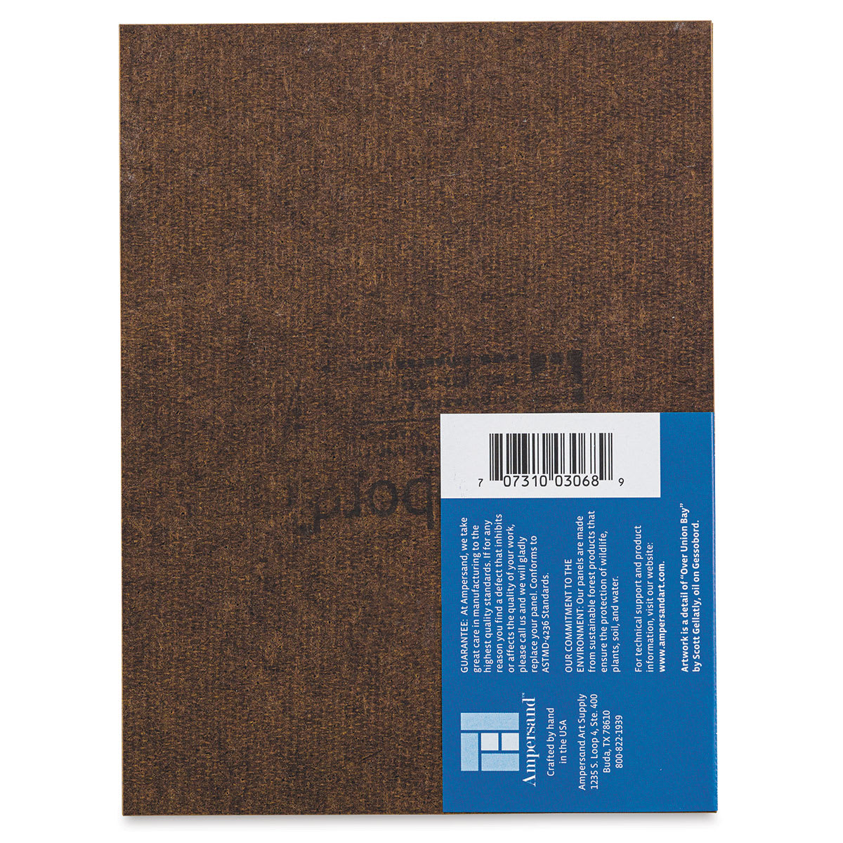 Ampersand Gessobord - 6" x 8", 1/8" Flat, Pkg of 3 (back of packaged boards)