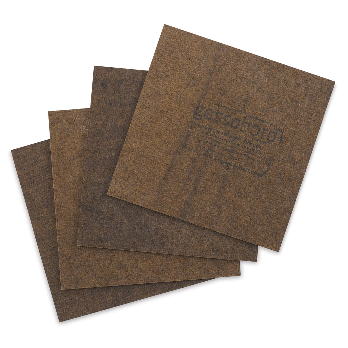 Ampersand Gessobord - 6" x 6", 1/8" Flat, Pkg of 4 (back of the boards)