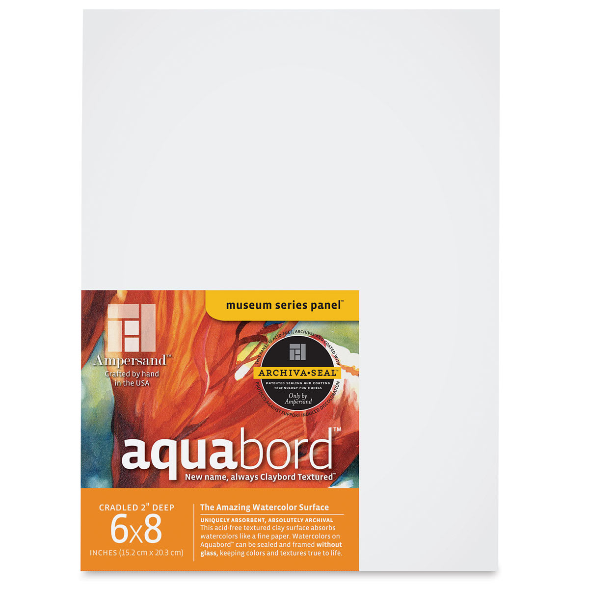 Ampersand Aquabord Panel - 6" x 8", 2" Deep Cradled