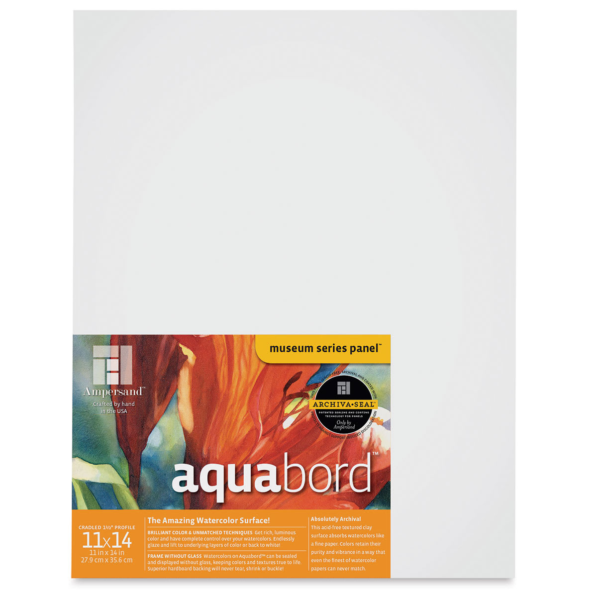Ampersand Aquabord Panel - 11" x 14", 1-1/2", Cradled