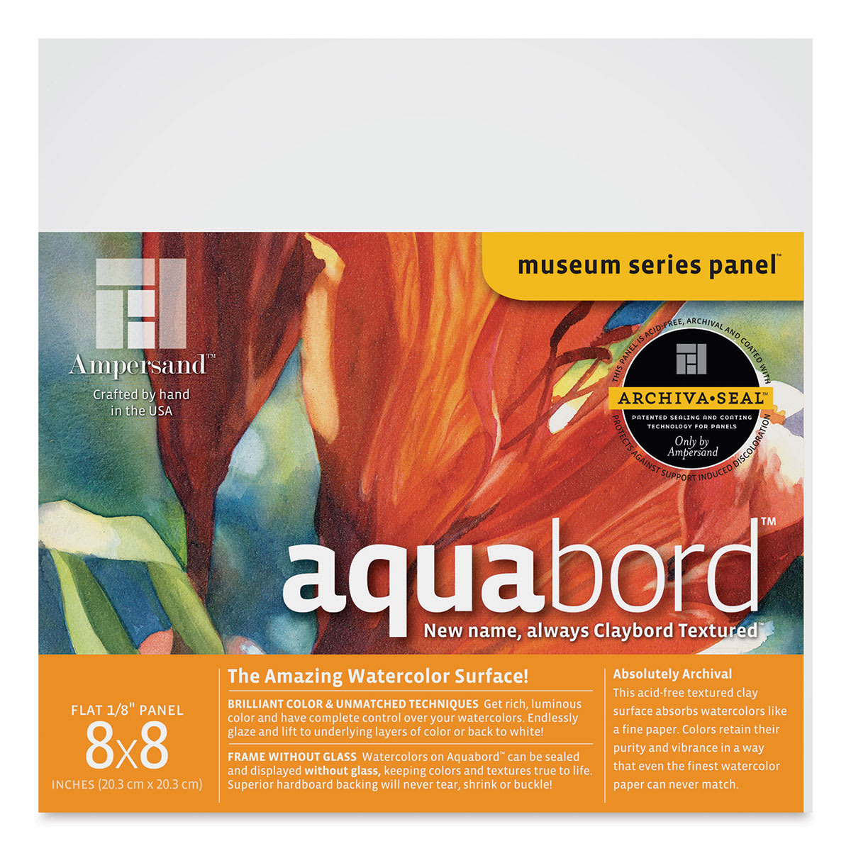 Ampersand Aquabord Panel - 8" x 8", 1/8" Flat