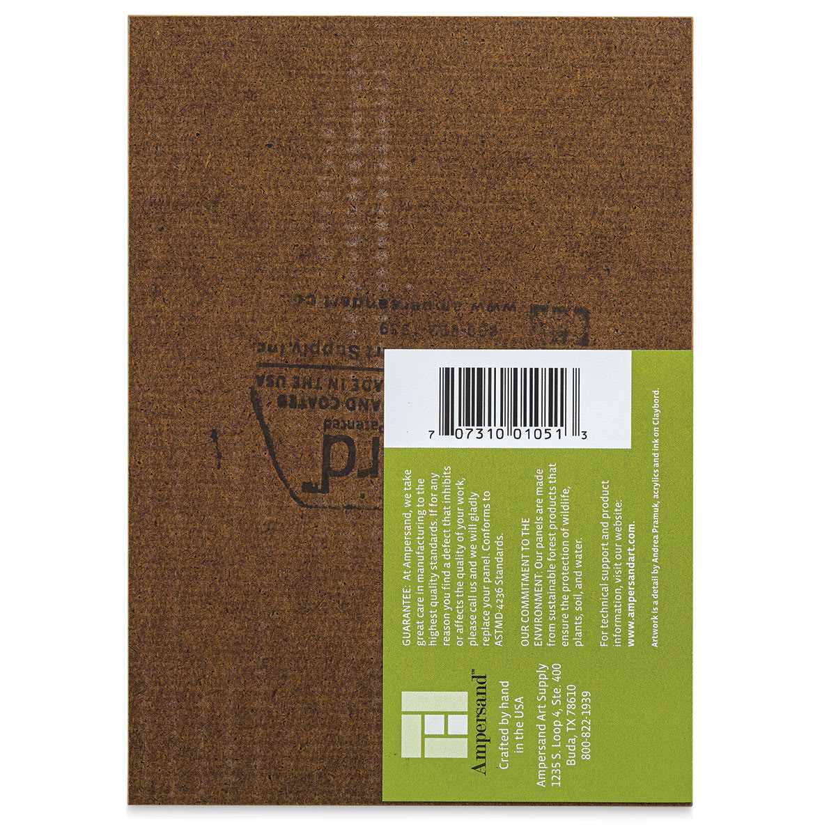 Ampersand Claybord - 5" x 7", 1/8" Flat, Pkg of 3 (back of a panel)