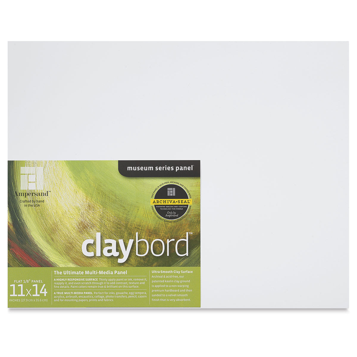 Ampersand Claybord - 11" x 14", 1/8" Flat
