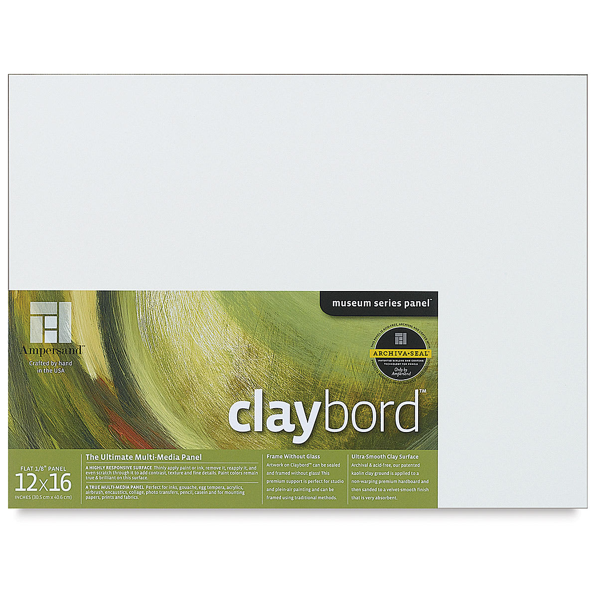Ampersand Claybord - 12" x 16", 1/8" Flat