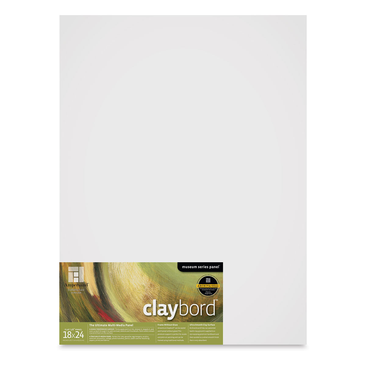 Ampersand Claybord - 18" x 24", 1/8" Flat