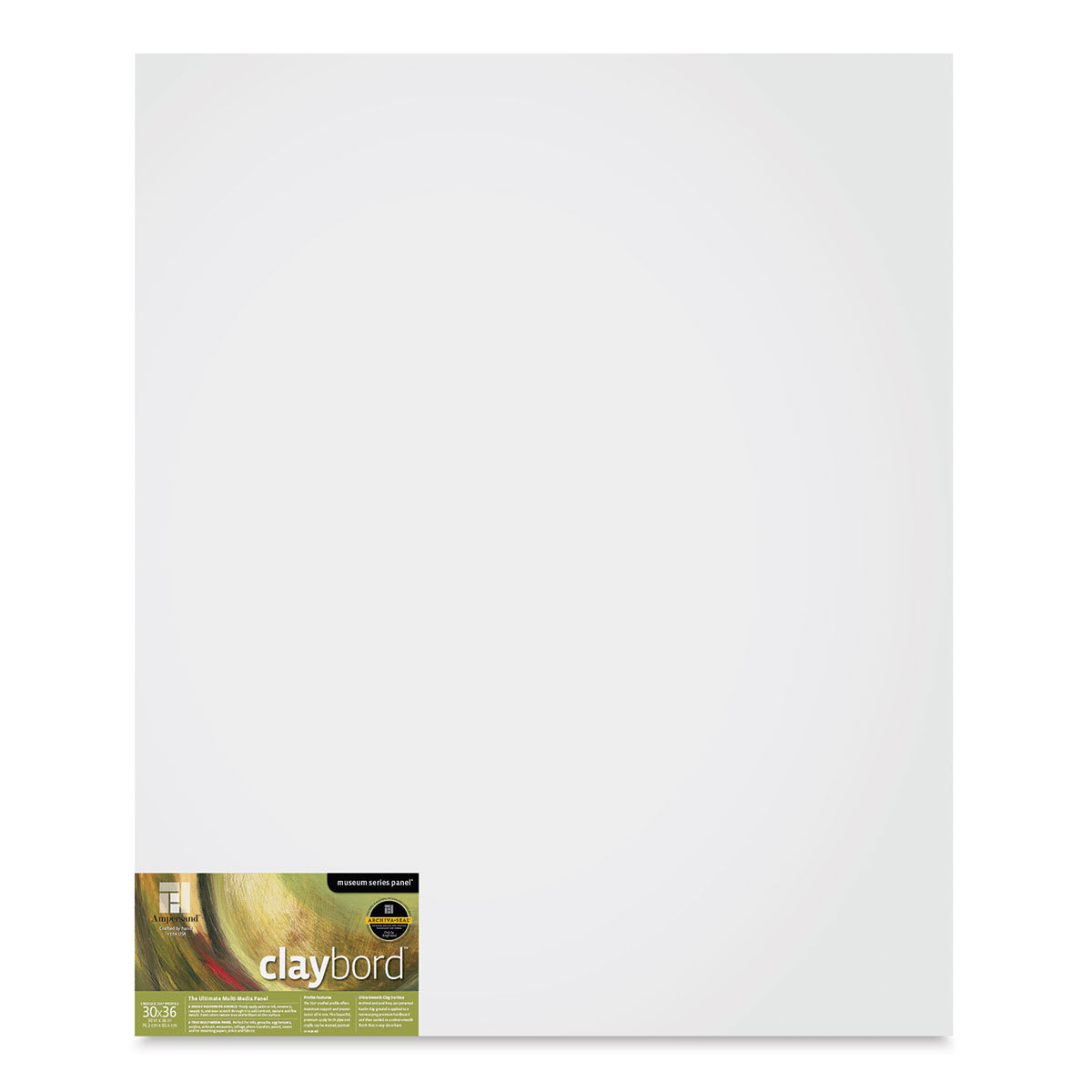 Ampersand Claybord - 30'' x 36'', 1-1/2'' Cradled