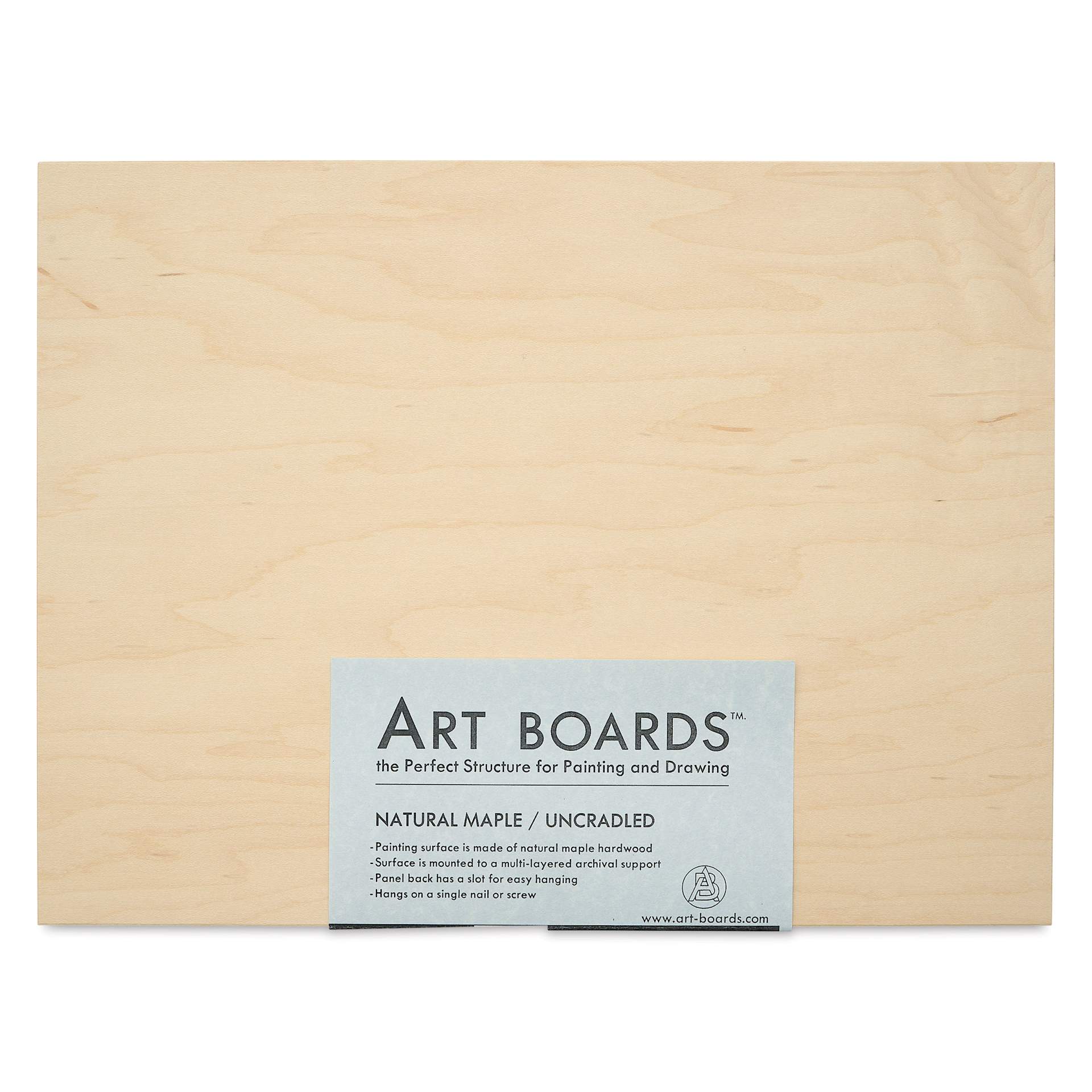 Art Boards Natural Maple Panel - 9" x 12", Uncradled - front in packaging
