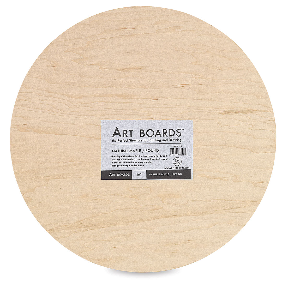 Art Boards Natural Maple Panel - 20" Round, Uncradled