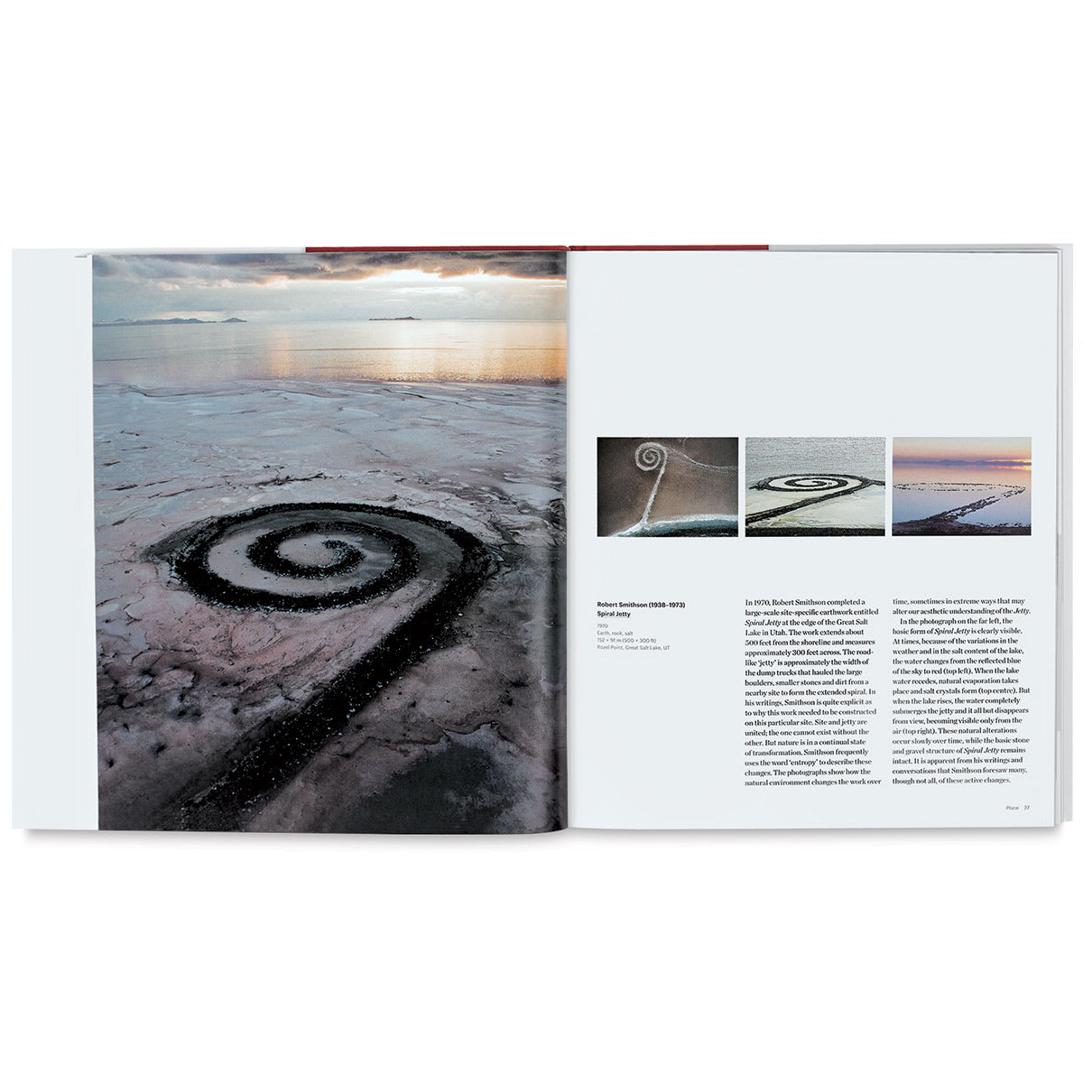 The Elements of Sculpture - Spread showing Smithson's "Spiral Jetty"
