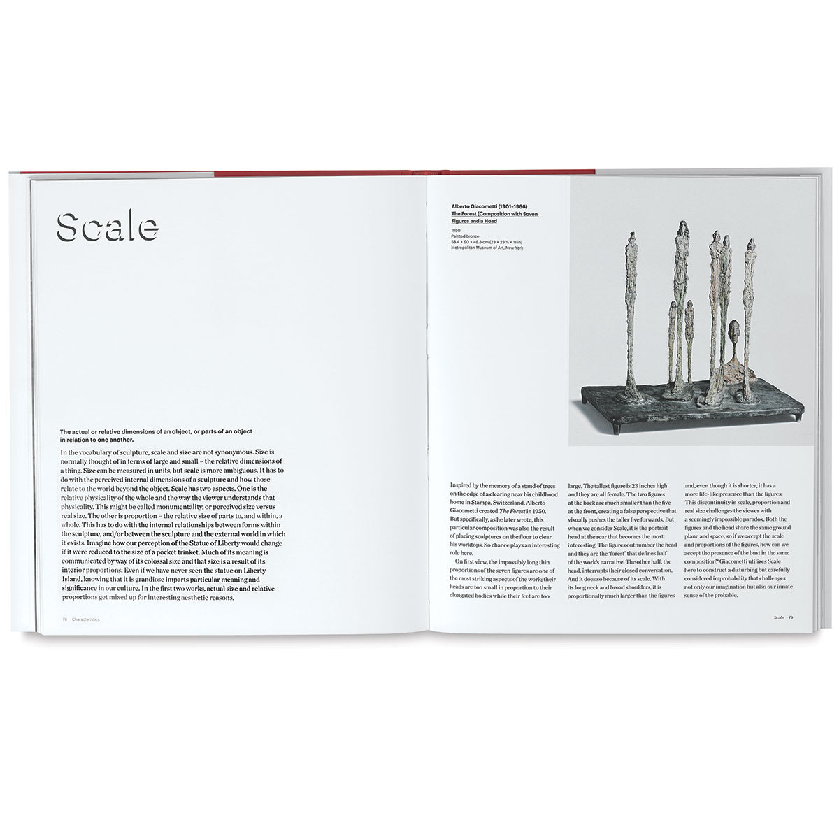 The Elements of Sculpture - Spread starting chapter on Scale
