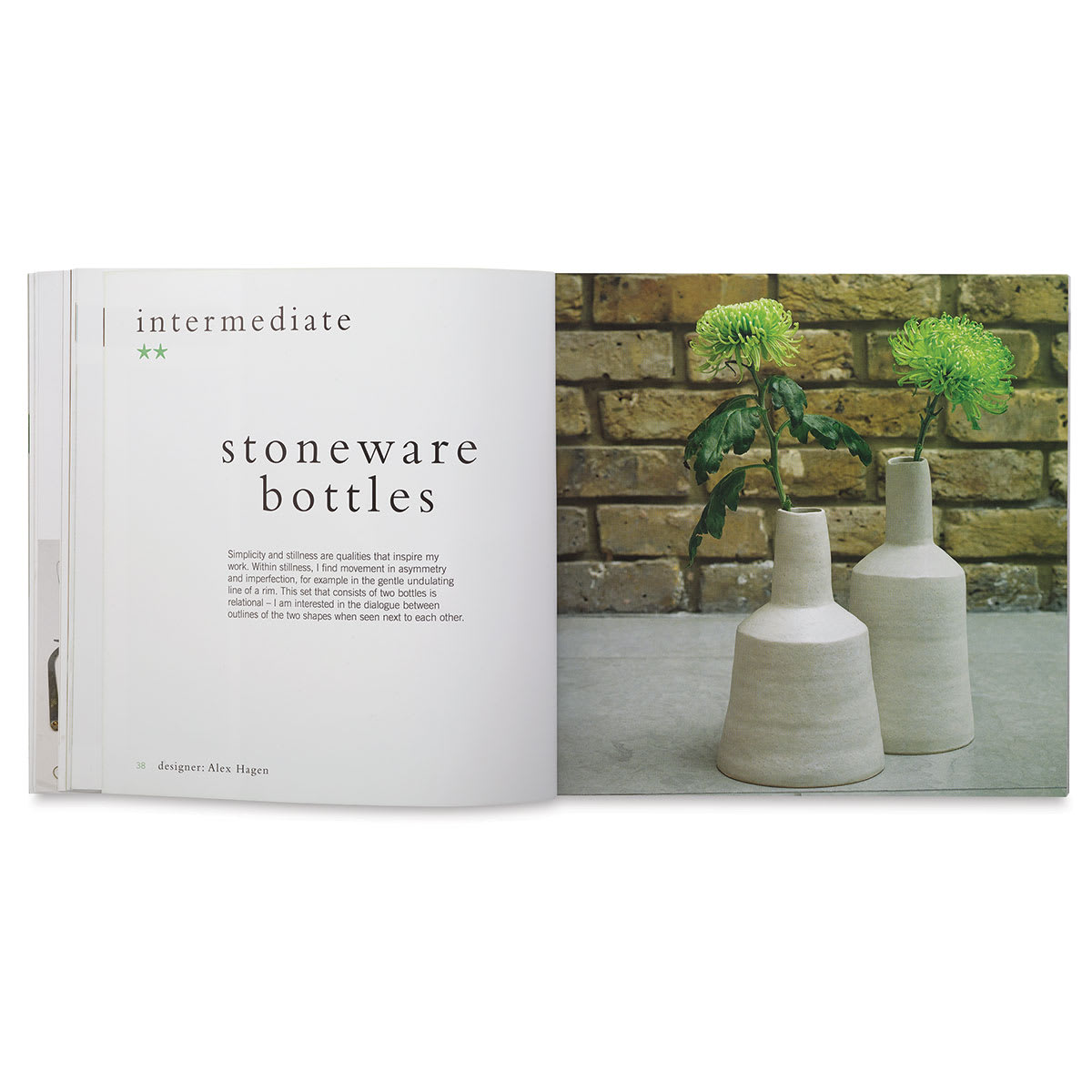 How to Work with Ceramics - Spread starting chapter on Stoneware Bottles