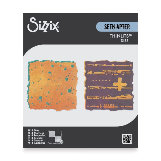 Sizzix Thinlits Dies - Set of 4, Paper Cutz #1 by Seth Apter front of packaging