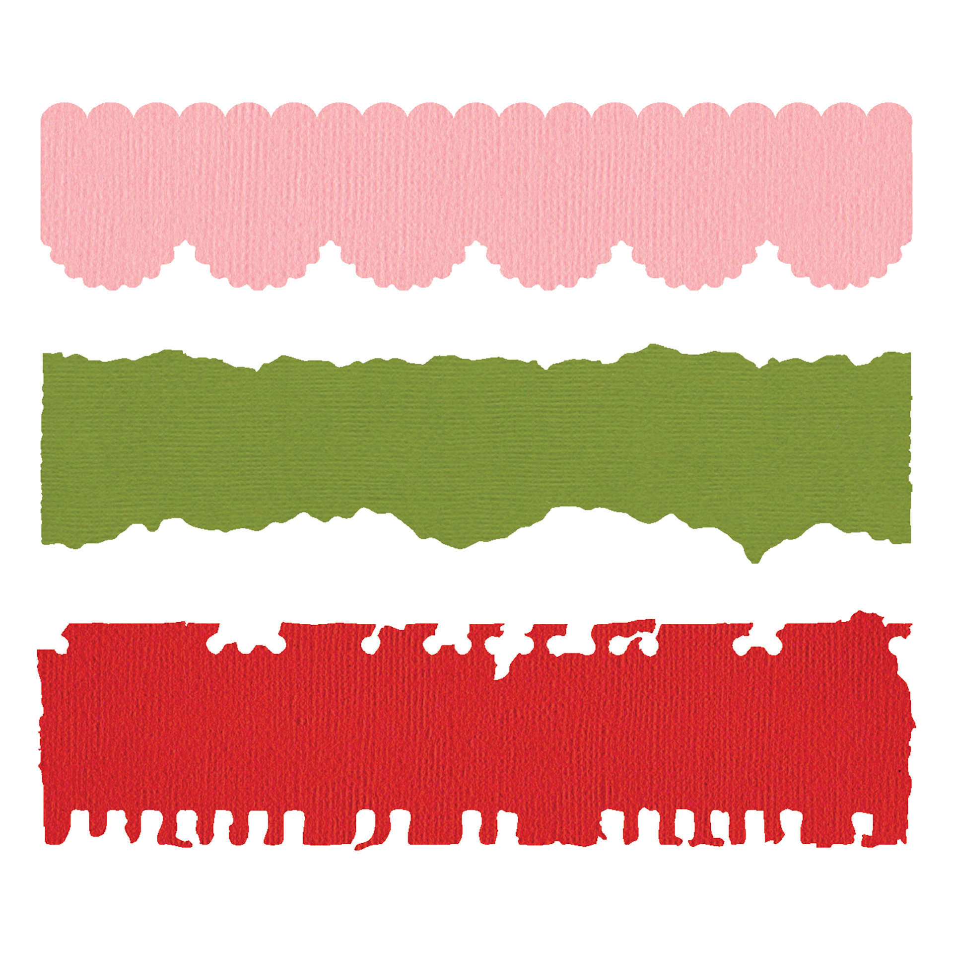 Sizzix Thinlits Dies - Set of 3, Double Edgers by Vicki Boutin showing completed designs
