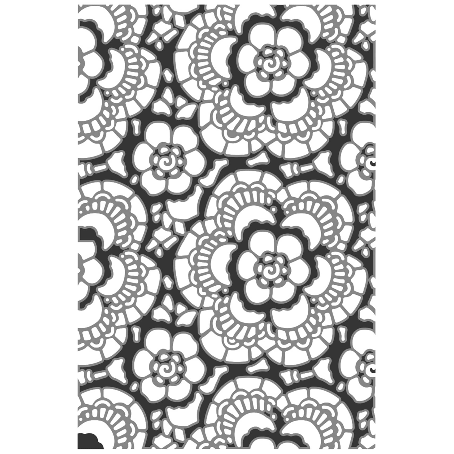 Sizzix Multi Level Textured Impressions Embossing Folder - Vault Lace, 4-1/2" x 6-1/2"