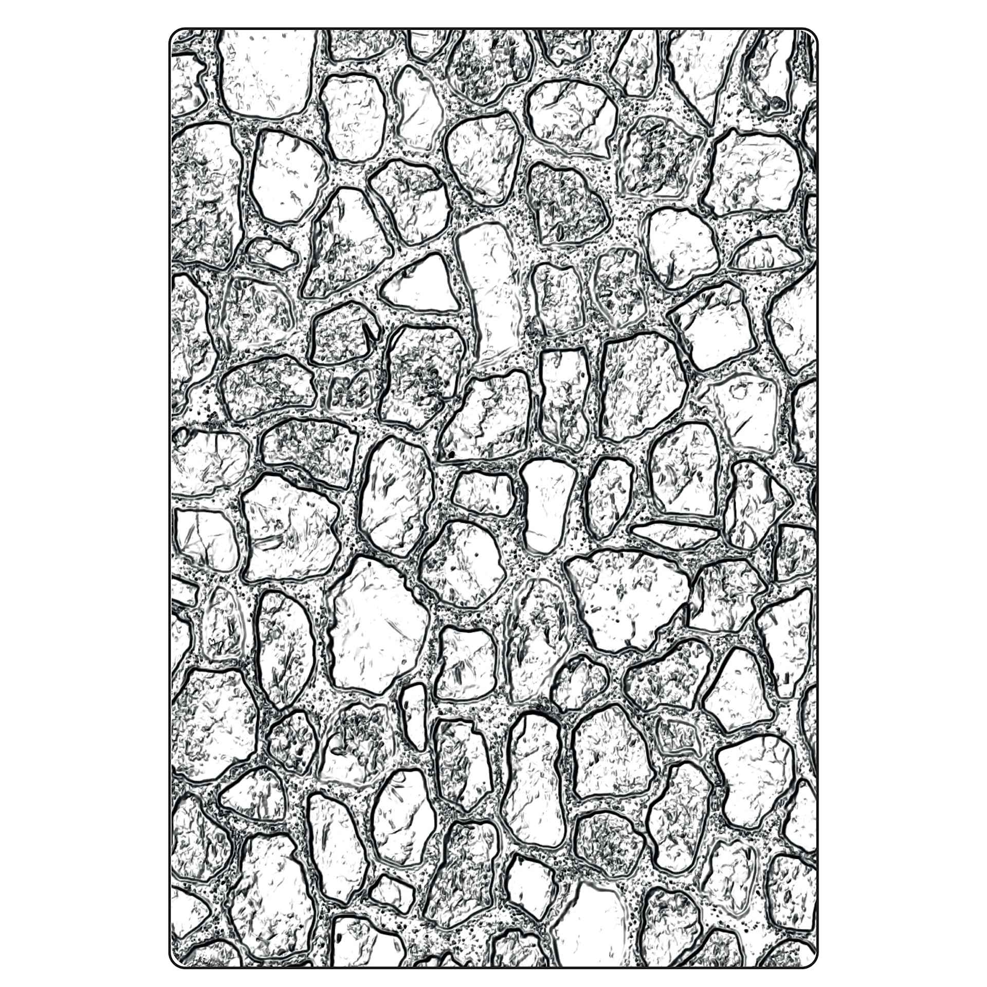 Sizzix 3-D Texture Fades Embossing Folder - Cobblestone