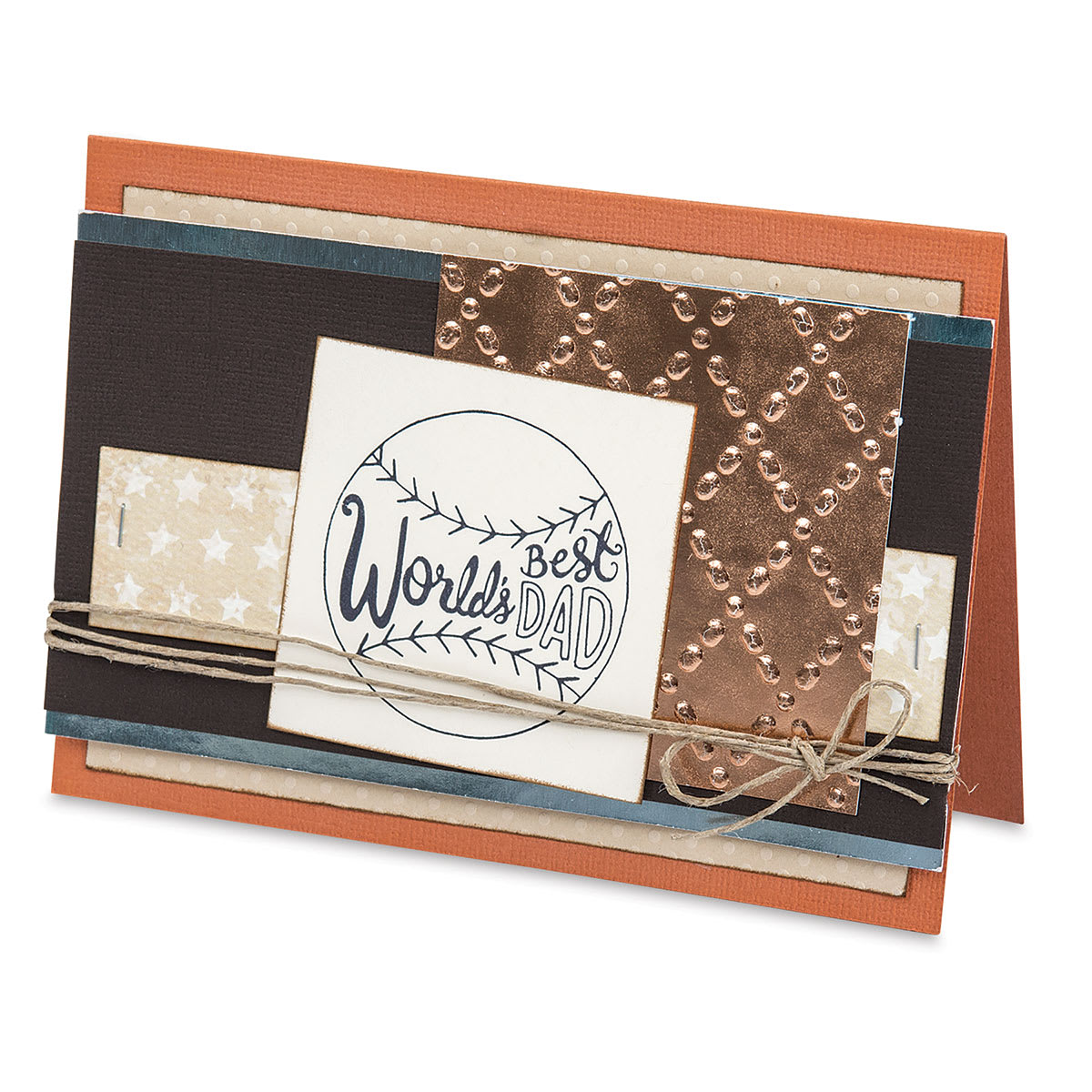 Sizzix Foil Adhesive Sheets - Finished Father's Day Card with Foil Adhesive decoration 