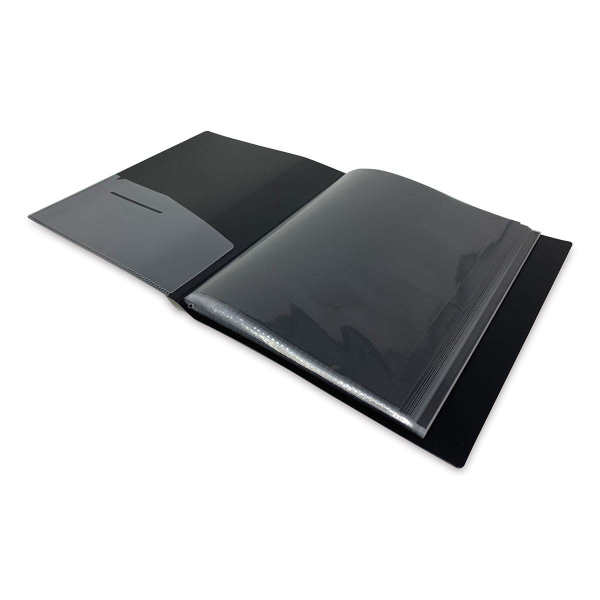 Itoya Original Art Profolio - 5" x 7", Black, Portrait, 24 Pages, open