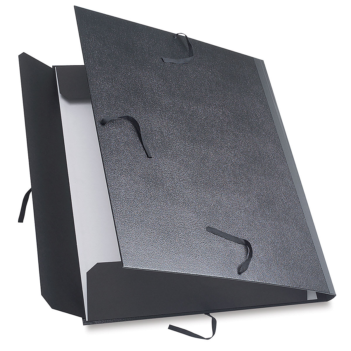 Cachet Classic Portfolios - Single portfolio slightly open showing loose ties