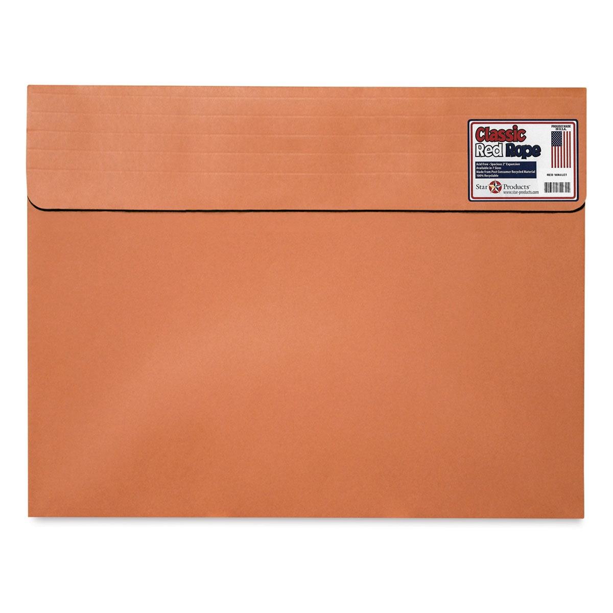Star Products Wallet Portfolio - 9 1/2" x 11 3/4" x 2", Red, Without Handles