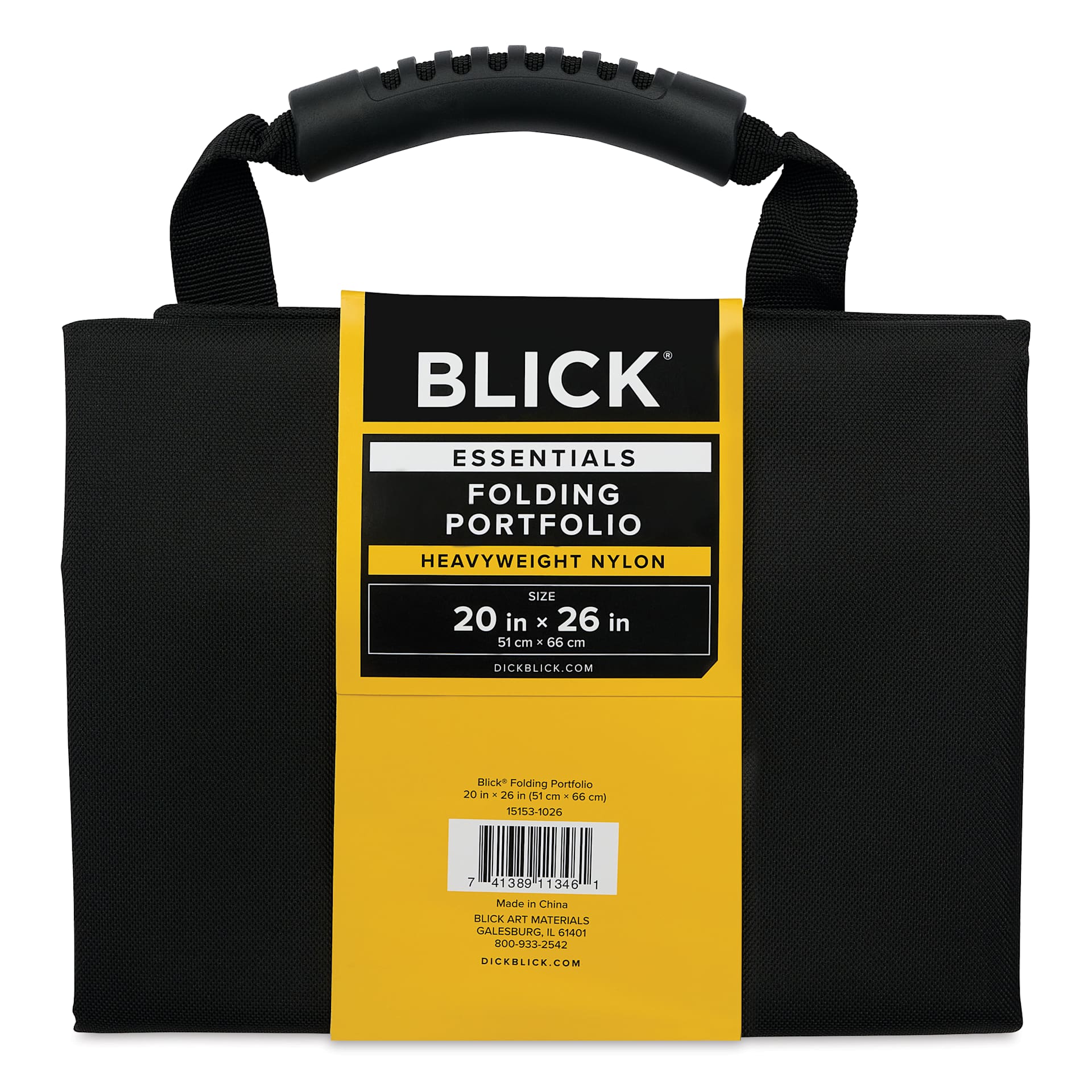Blick Essentials Folding Portfolio - 20" x 26, folded, back of packaging