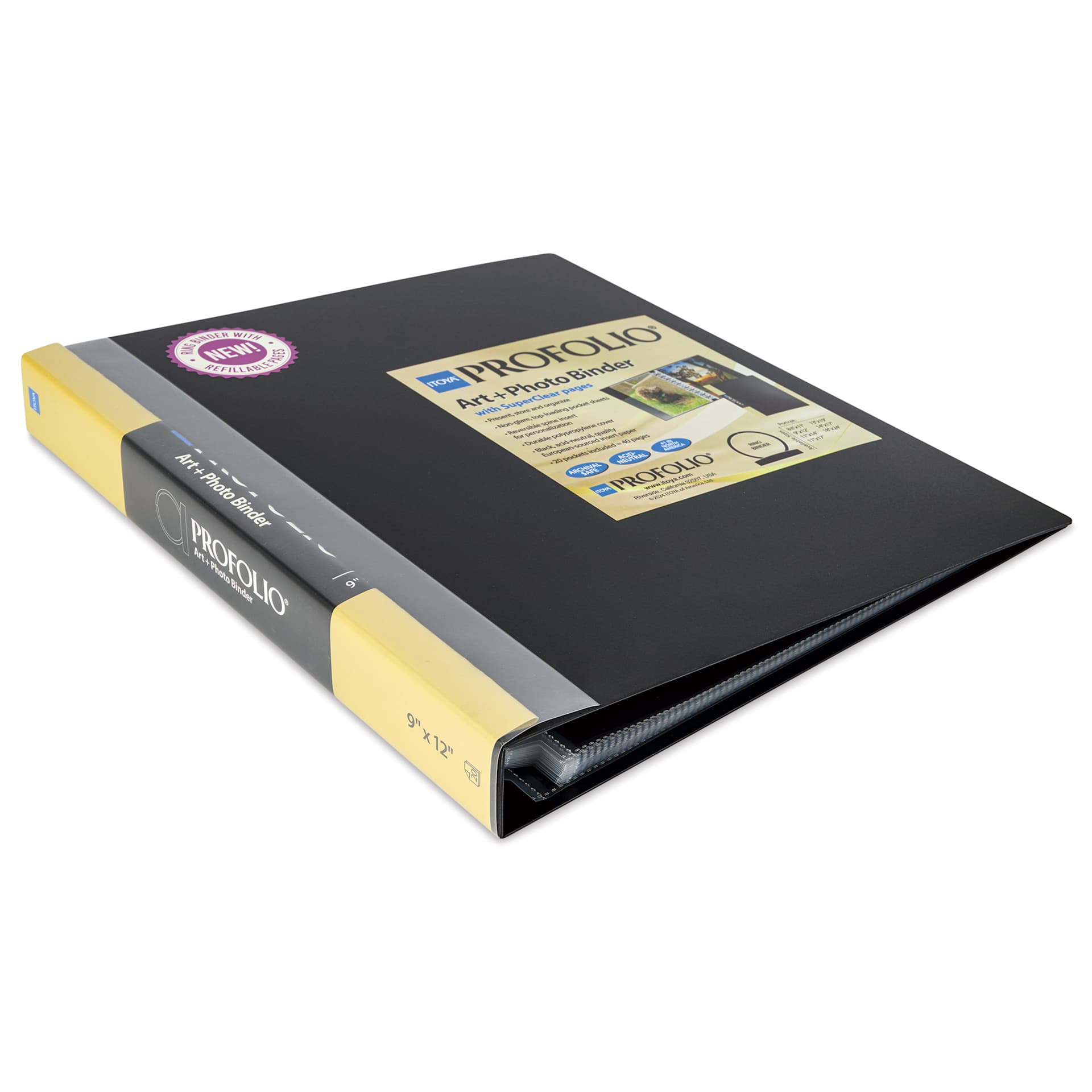 Itoya Art + Photo Binder - 9" x 12", 20 Pages, laying flat