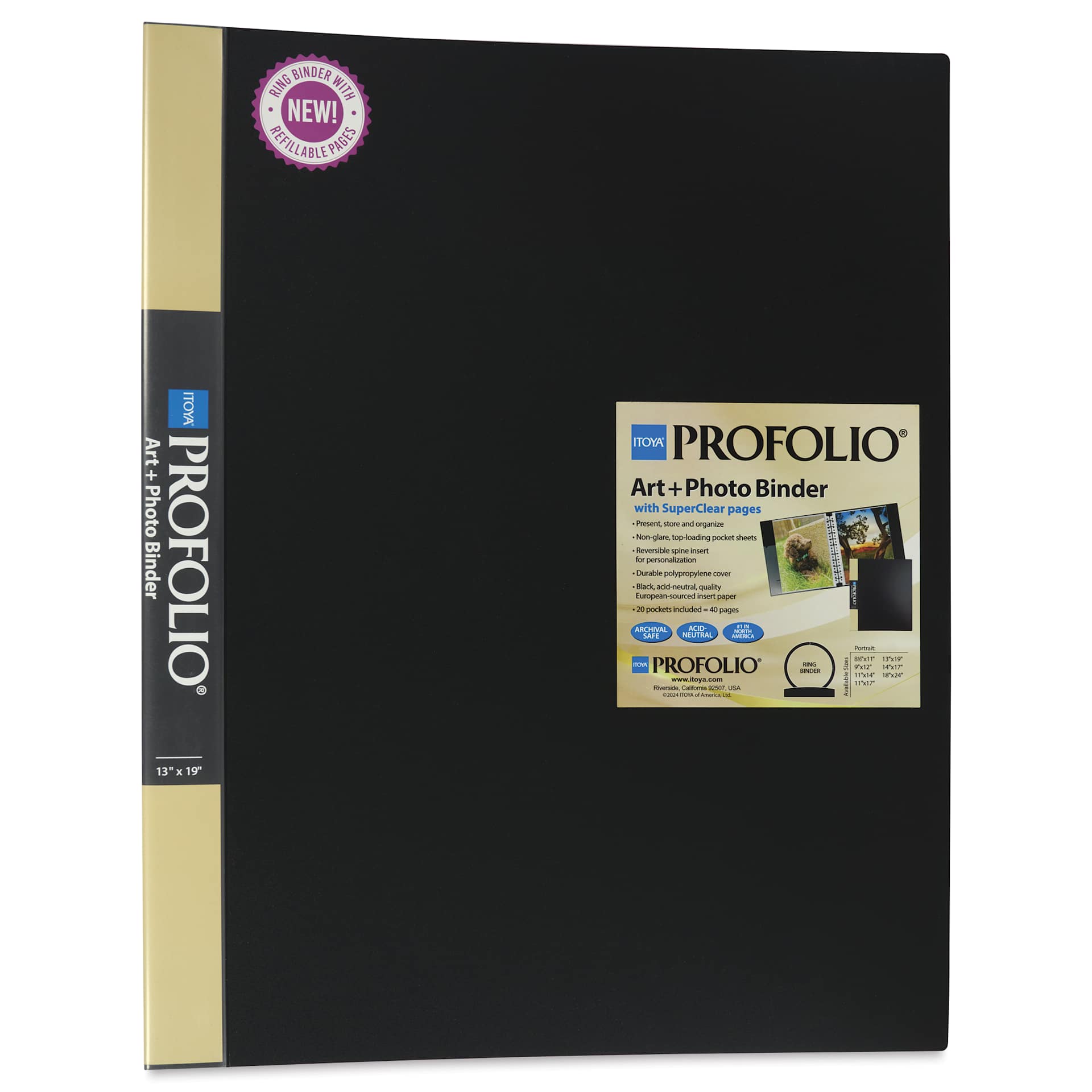 Itoya Art + Photo Binder - 13" x 19", 20 Pages, front cover