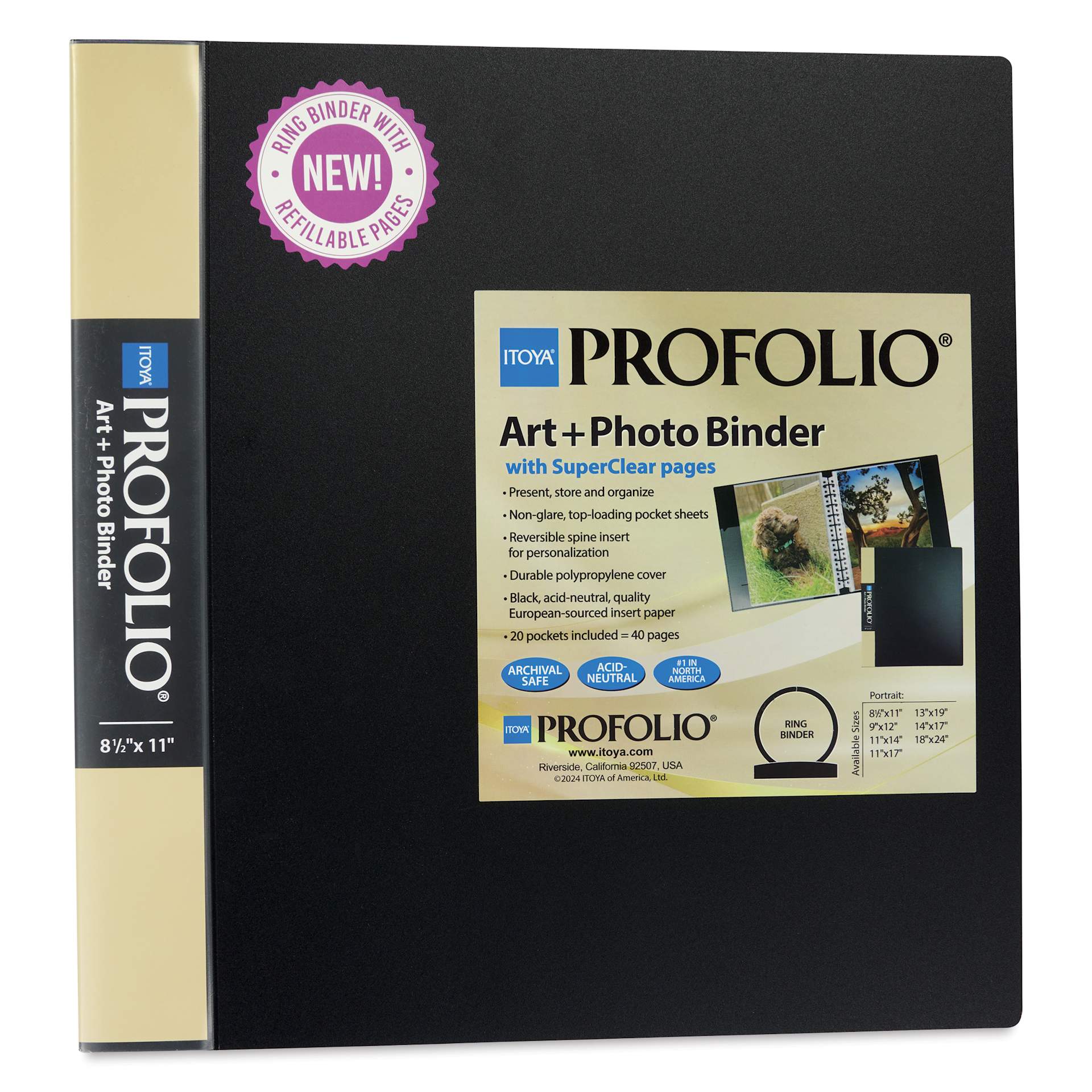 Itoya Art + Photo Binder - 8-1/2" x 11", 20 Pages, front cover