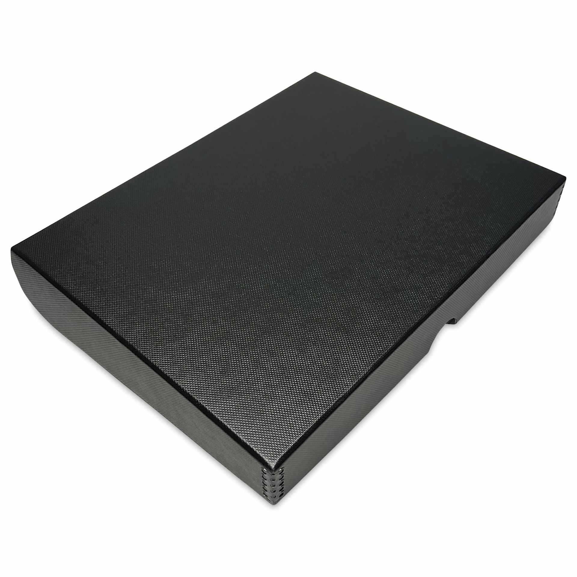 Lineco Folio Archival Storage Box - Metallic Black, 9" x 12", at an angle