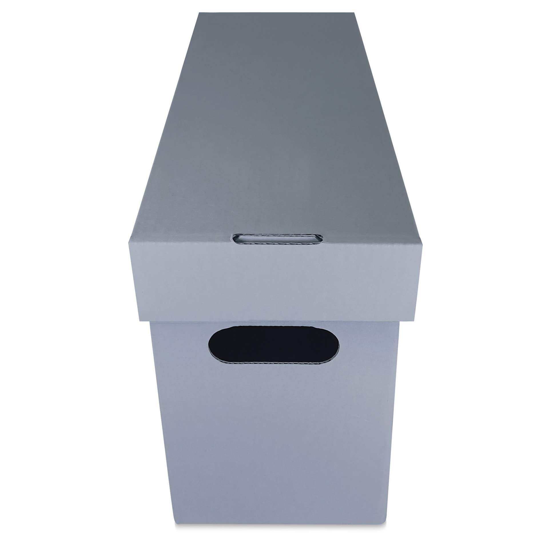 Lineco Archival Record Storage Box - Blue Gray, 6" x 15" x 10", side