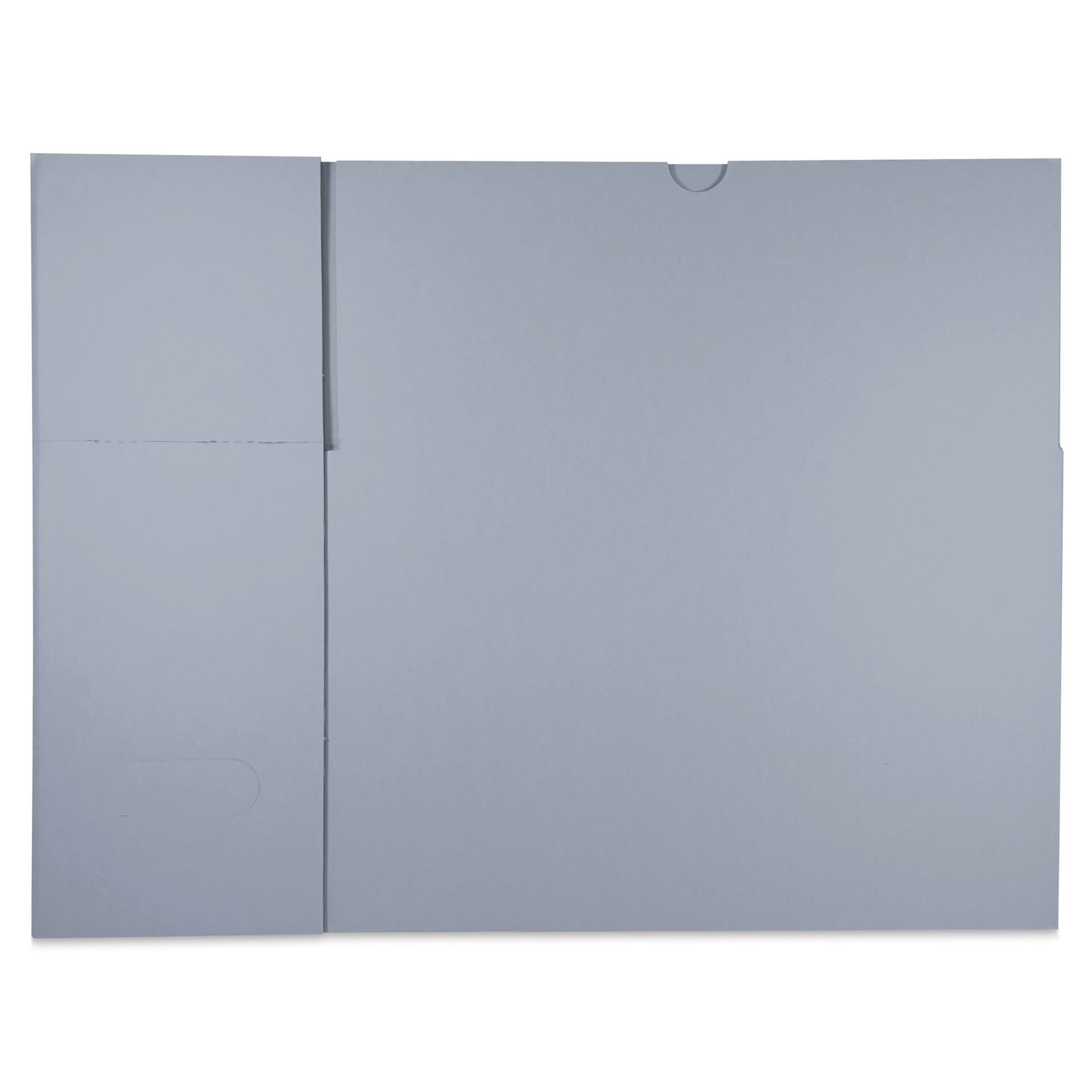 Lineco Archival Record Storage Box - Blue Gray, 6" x 15" x 10", flat and unassembled