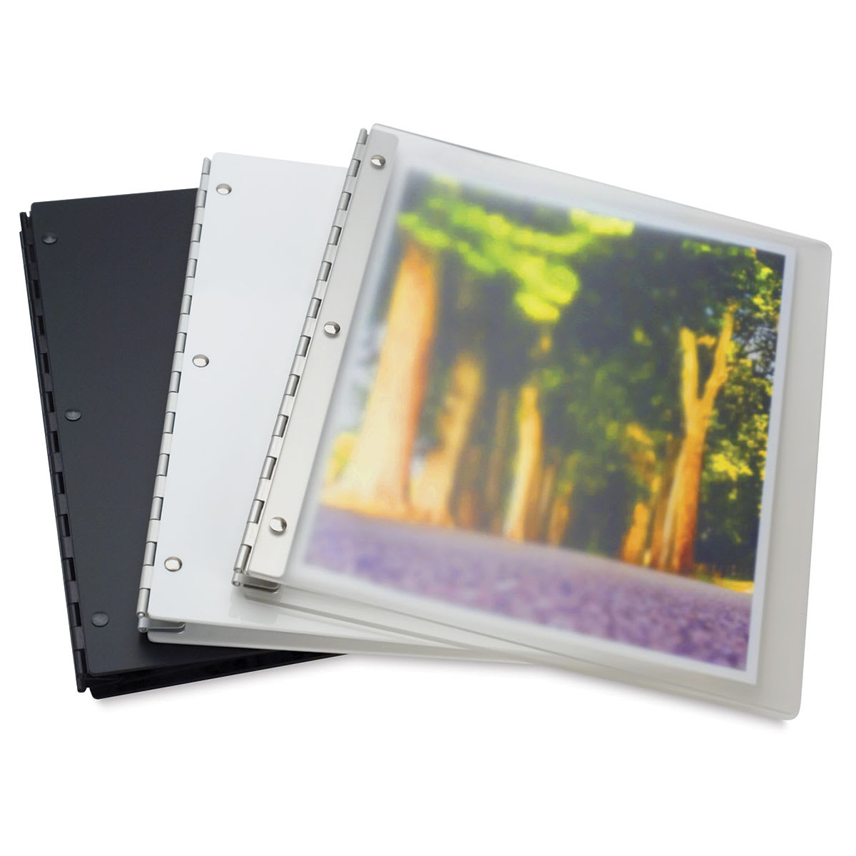 Vista Screwpost Binder - 3 types of Covers shown in fan
