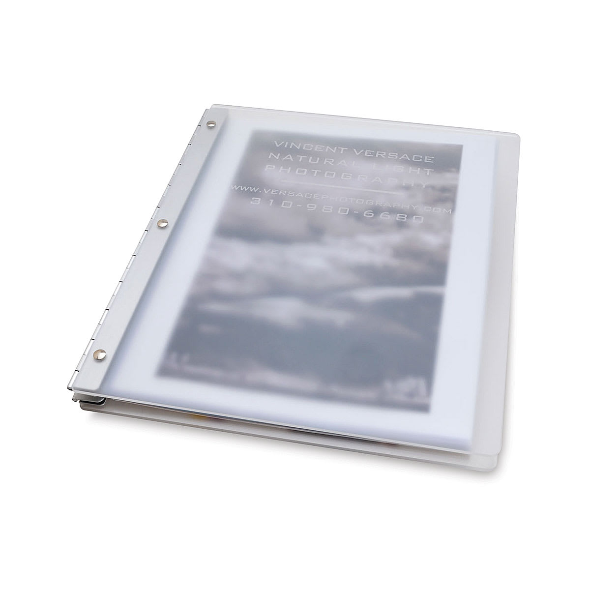 Vista Screwpost Binder - Example of Laser Etching on Mist 