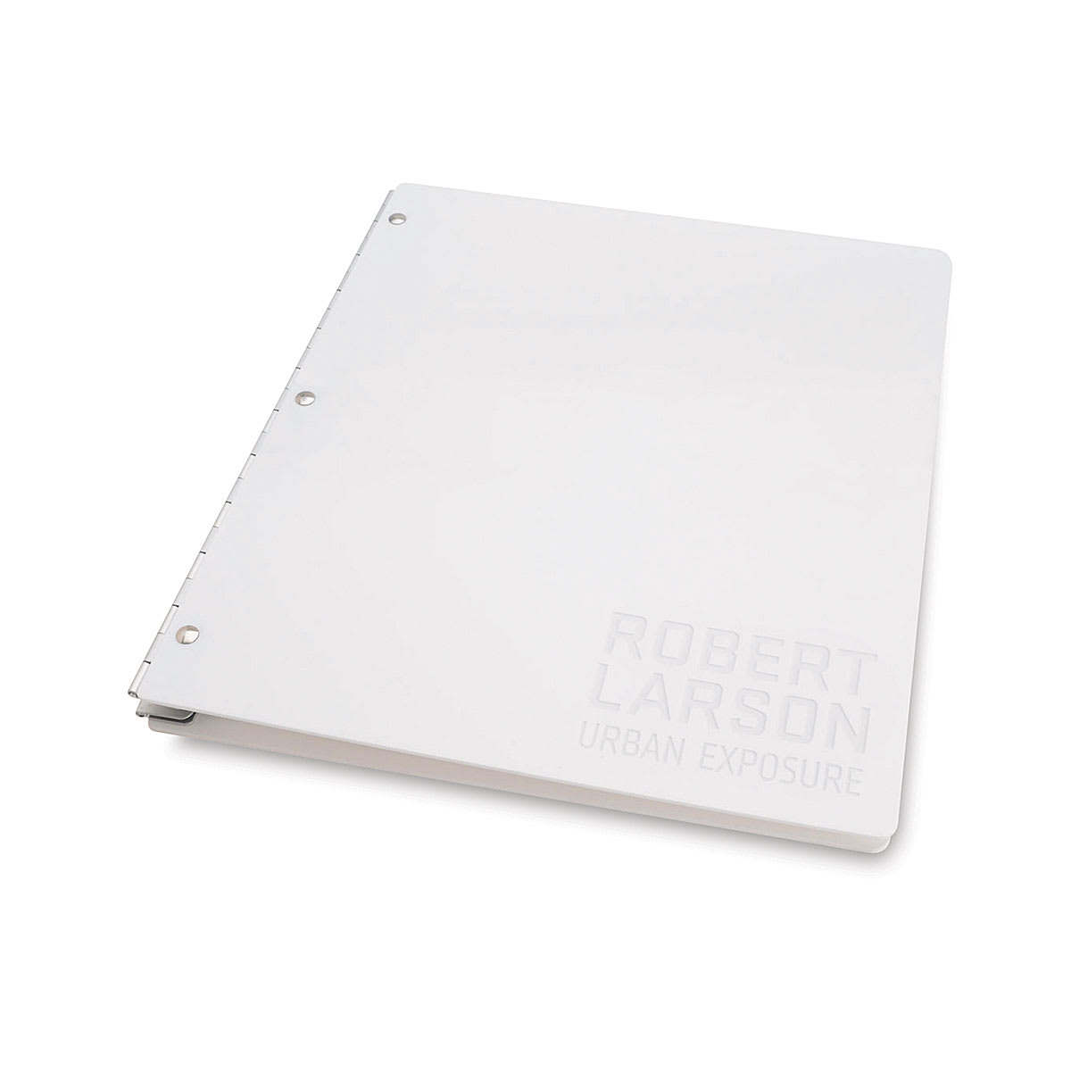 Vista Screwpost Binder - Example of Laser Etching on Snow 