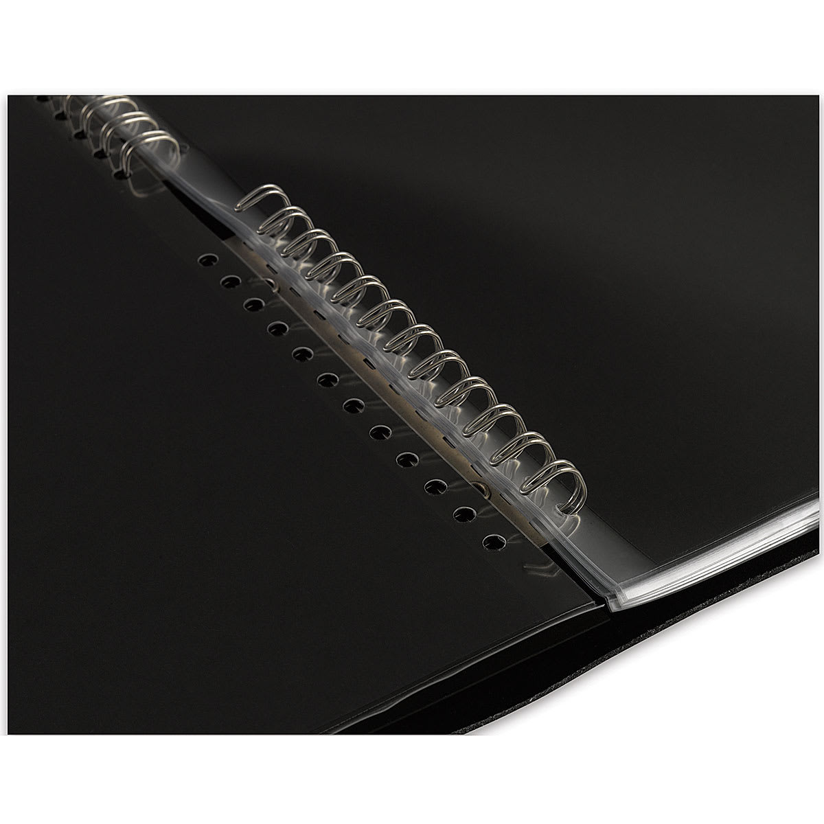 Leather Spiral Presentation Books - Closeup of Spiral Rings Leather Spiral Presentation Books - Closeup of Spiral Rings