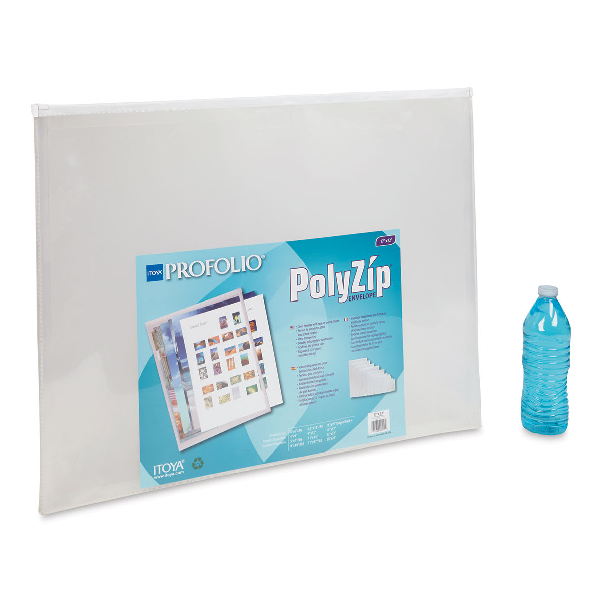 Itoya PolyZip Envelope - 17" x 22", Clear