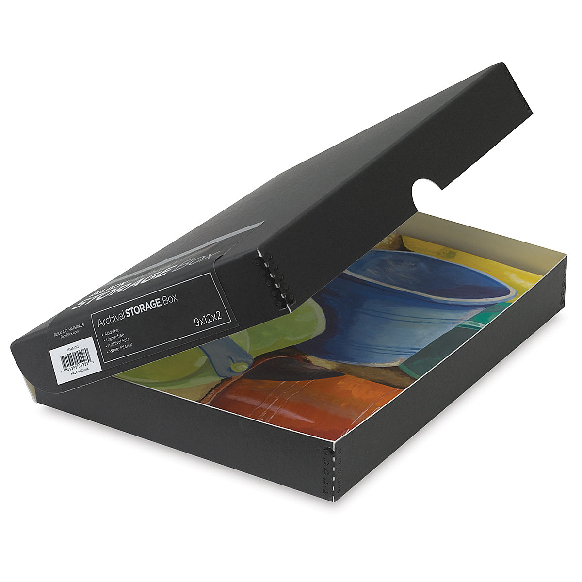 Blick Archival Storage Box - 9" x 12" x 2", Black