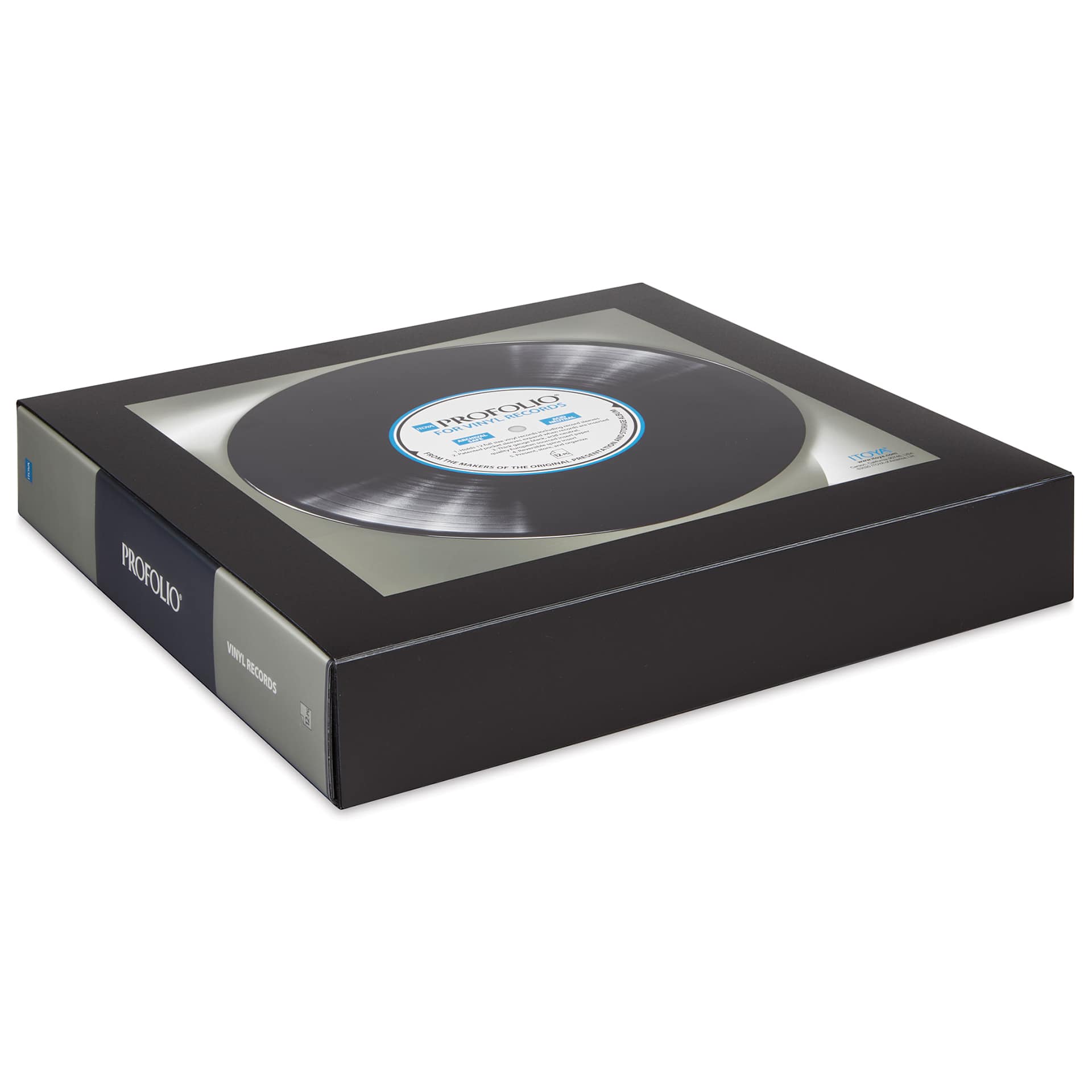 Itoya Art Profolio for Vinyl Records (front of packaging, angled view)
