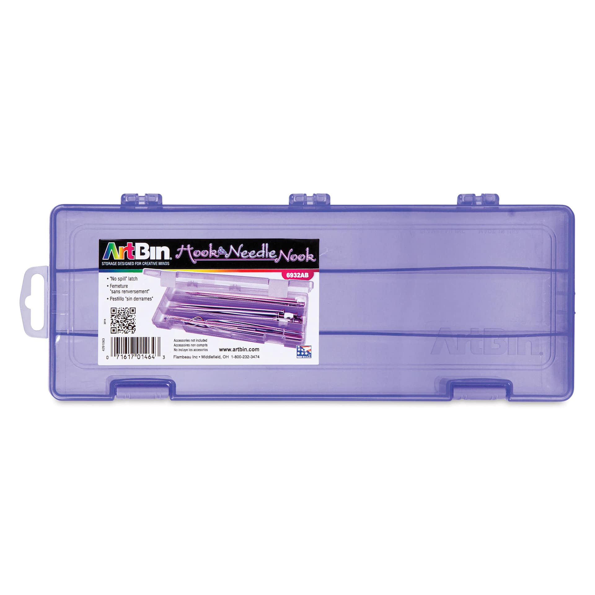 ArtBin Hook and Needle Nook - Periwinkle, top of case