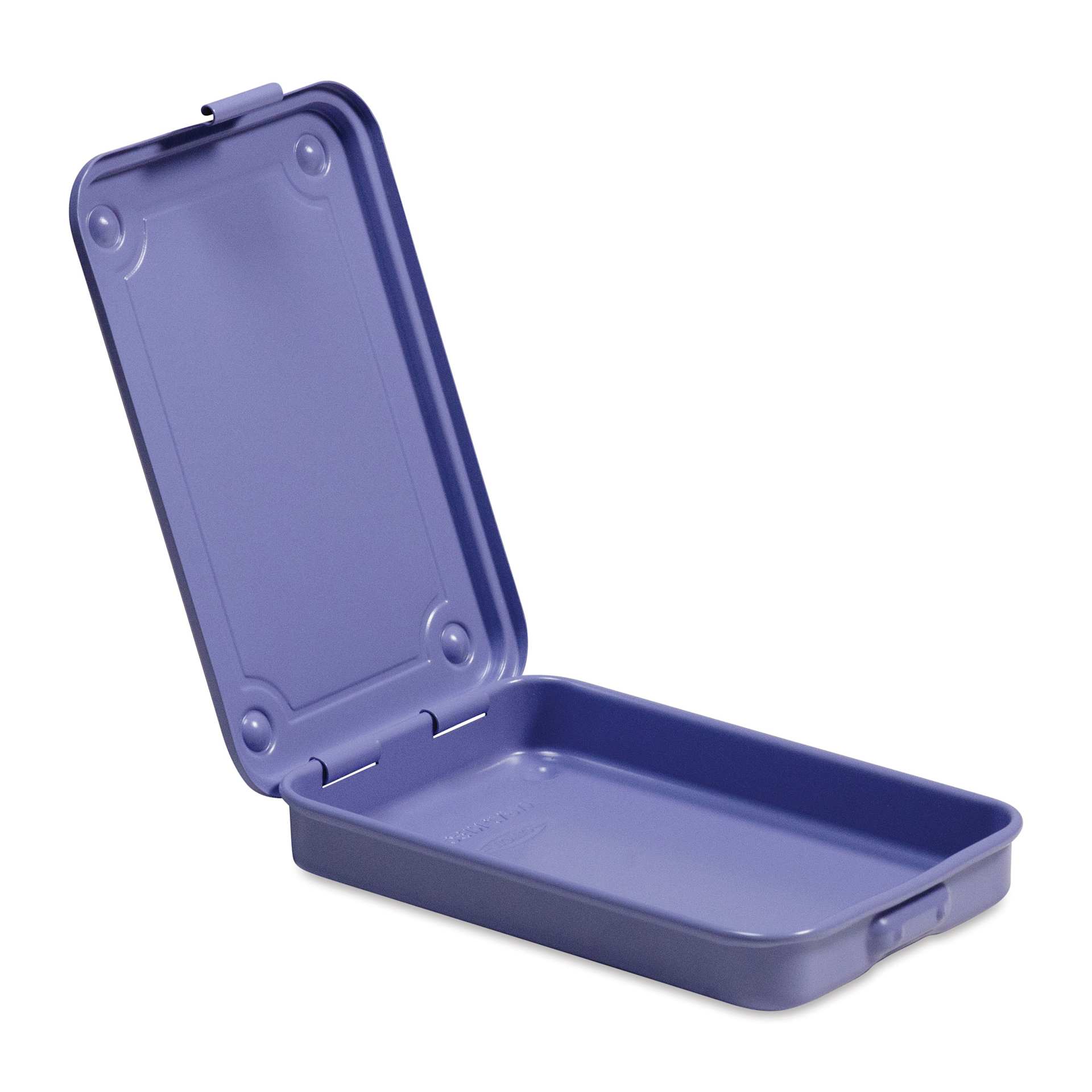 Toyo Stackable Storage Box T-152 - Lilac, 6" x 4.13" x 1.14", lid open