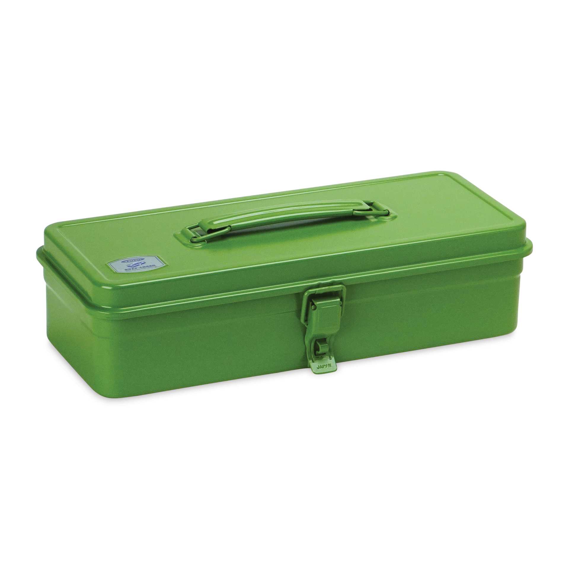 Toyo Trunk Shape T-320 Toolbox - Japanese Tea Green, 12.5" x 4.9" x 3.3"
