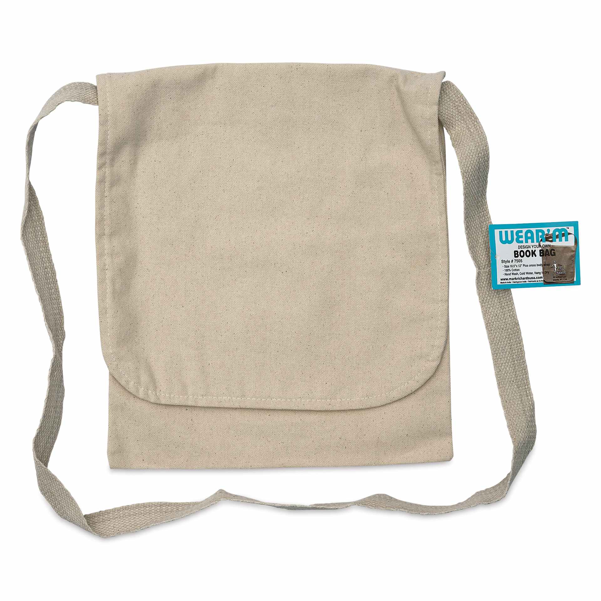 Wear'm Canvas Book Bag back view