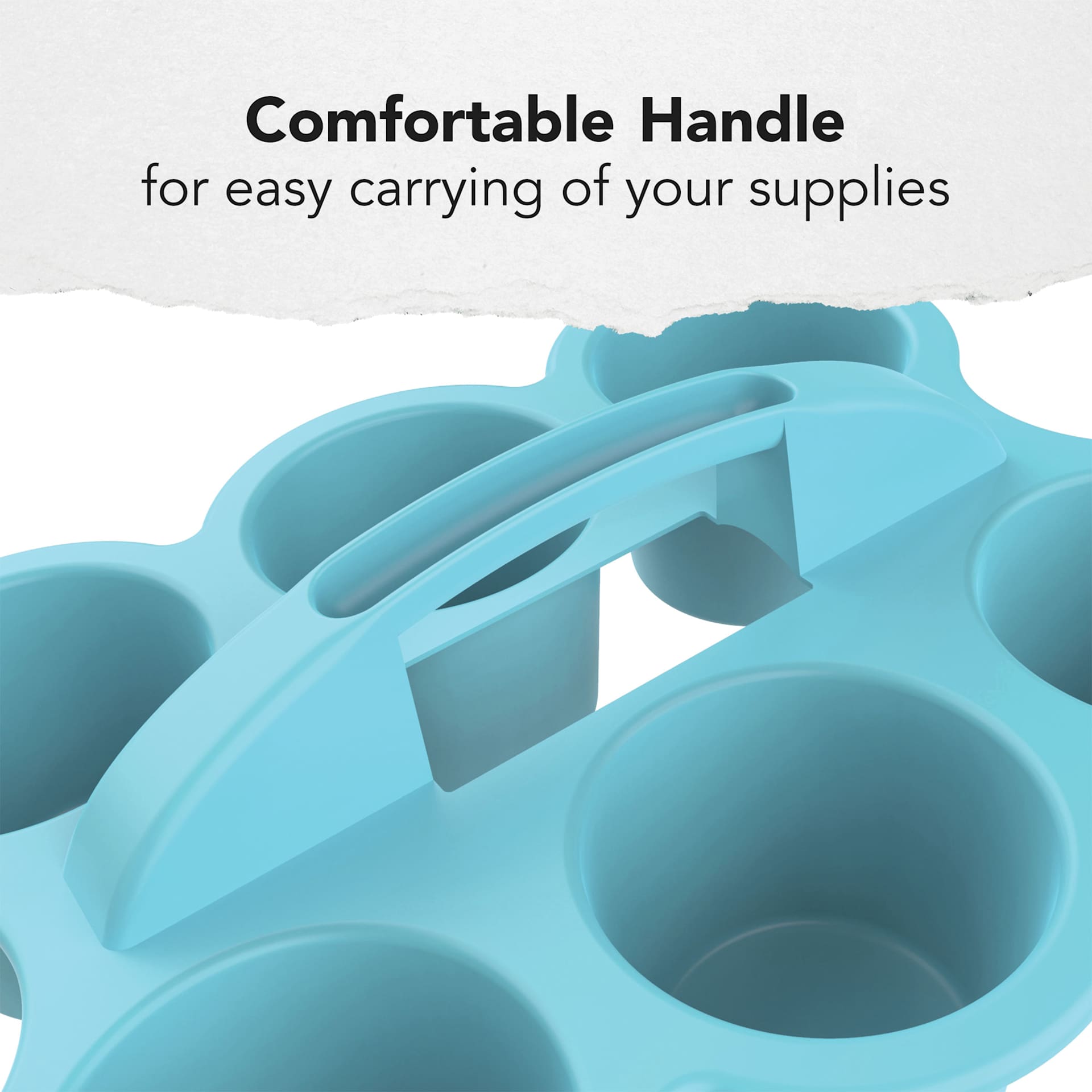 Comfortable handle for easy carrying of all your supplies