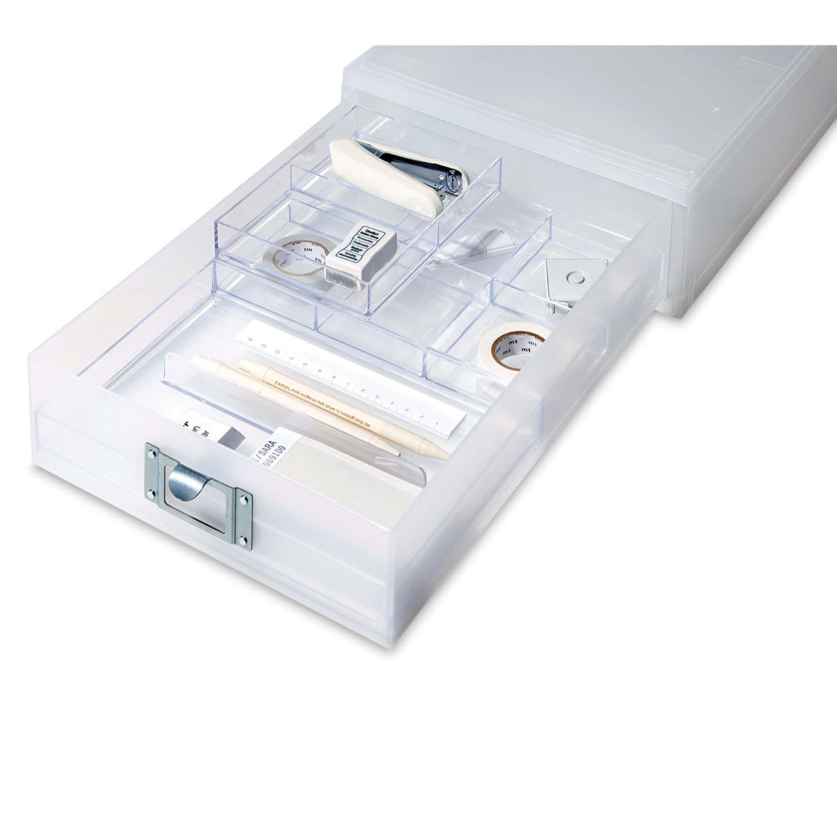 Like-it Stackable Drawer - Large version with desk supplies and a storage tray (tray sold separately and supplies not included)