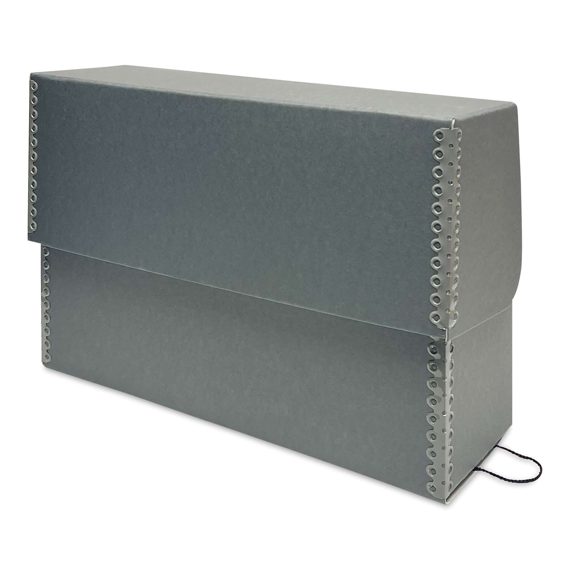 Lineco Archival Document Storage Case - Blue Gray, 15-1/2" x 10-1/2" x 5" (closed)