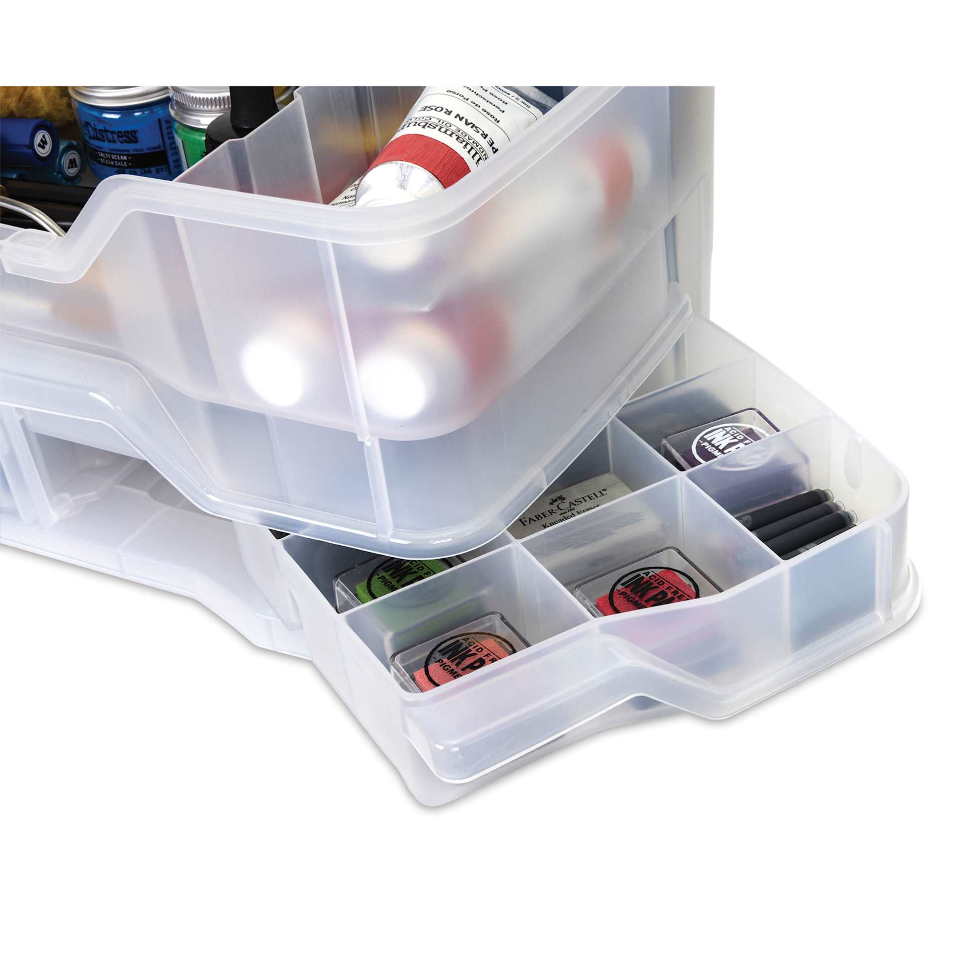 ArtBin Next Gen Project Box - Medium, close-up of storage with materials inside (not included)