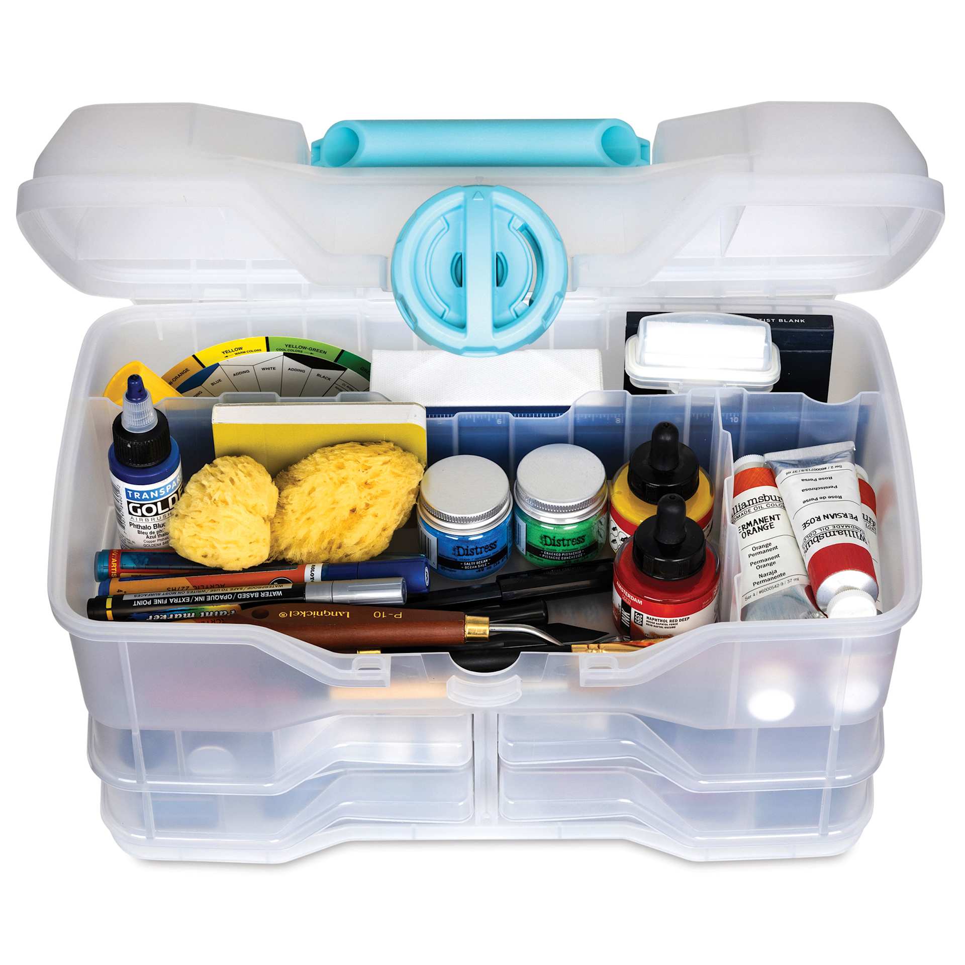 ArtBin Next Gen Project Box - Medium, lid open with materials inside (not included)
