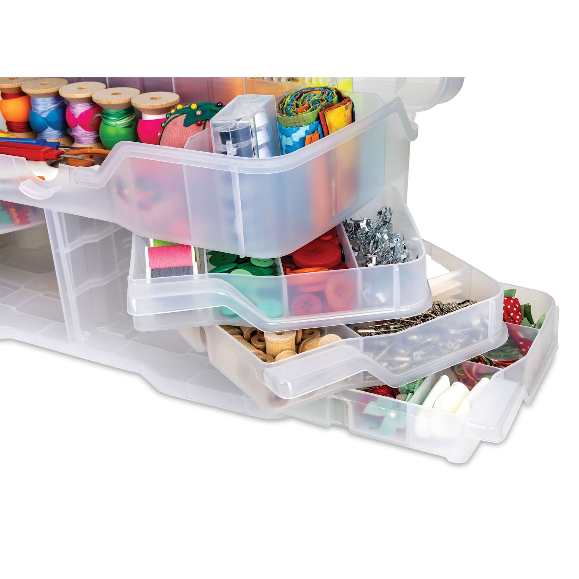 ArtBin Next Gen Project Box - Large, close-up of storage with materials inside (not included)