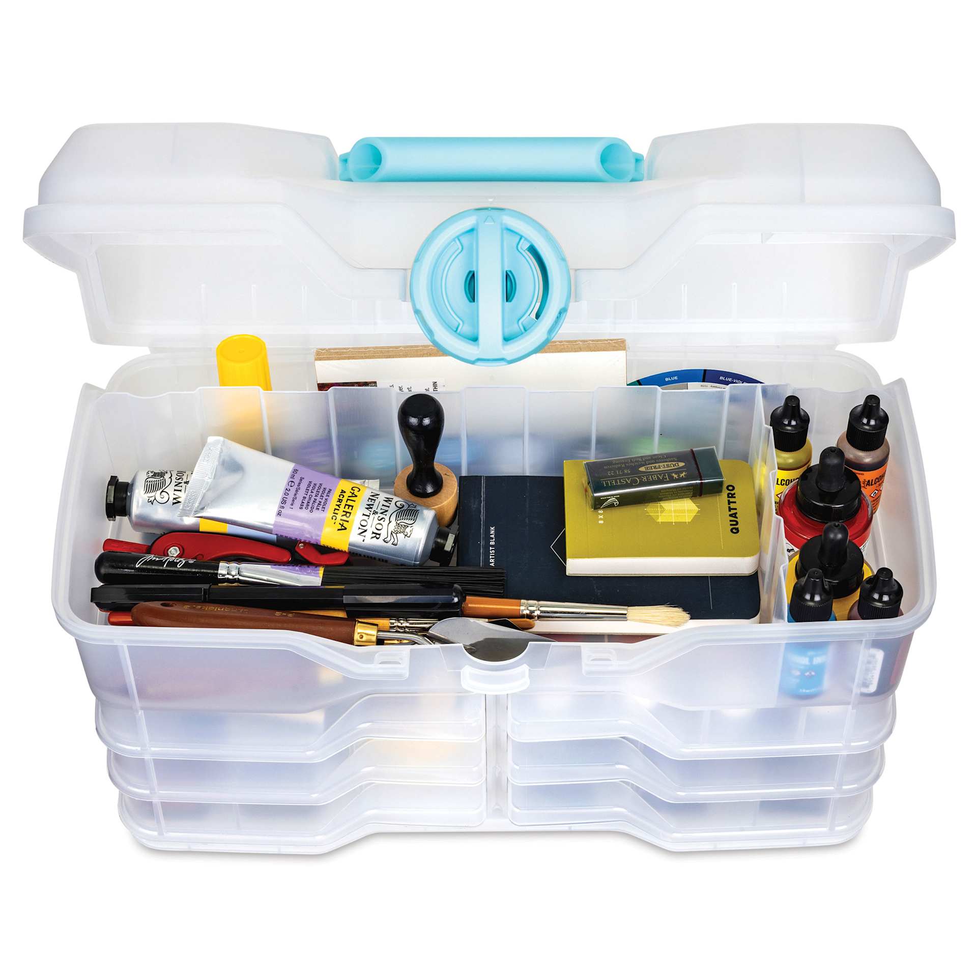 ArtBin Next Gen Project Box - Large, lid open with materials inside (not included)